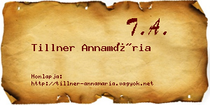 Tillner Annamária névjegykártya
